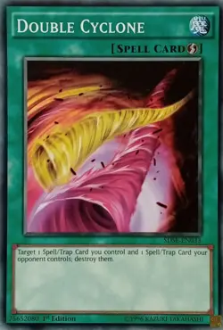SDSE-EN033 DOUBLE CYCLONE COMMON 1ST EDITION YuGiOh CARD - Image 1