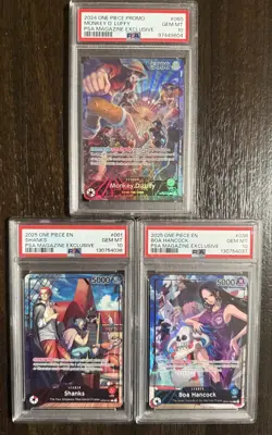 One Piece PSA Promos Monkey D.Luffy , Boa Hancock, Shanks - Sequential PSA 10 - Image 1