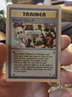 Pokemon TCG Blaine's Quiz #1 Gym Heroes Card 97/132 - Near Mint - Image 1