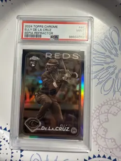 2024 Topps Chrome - Elly De La Cruz #44 Sepia Refractor (RC) PSA 9 - Image 1