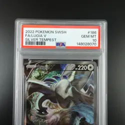 PSA 10 Lugia V 186/195 Pokemon Silver Tempest Alt Art Graded Card - Image 2