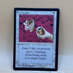 Vintage MTG Beta Card Lot 1993 Black Border Healing Salve Tunnel Craw Wurm - Image 2