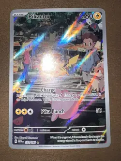 Pikachu 173/165 Illustration Rare SV: Scarlet & Violet 151 Holo Pokemon TCG - NM - Image 2