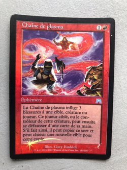 Mtg Carte Magic Onslaught Chain of Plasma FOIL French HP - Image 1