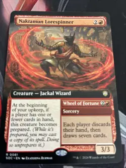 Naktamun Lorespinner Extended Art 81 Secrets of Strixhaven Magic the Gathering - Image 1