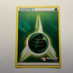 Play Pokemon! 2011 - GRASS Energy - League Stamped Crosshatch Holo! - LP/NM - Image 1