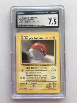 Lt Surge’s Voltorb Pokemon 2000 Gym Heroes 84/132 Cgc 7.5 Near Mint! Read Desc! - Image 1