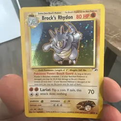 Brock's Rhydon 2/132 Gym Heroes Holo Pokemon TCG - Image 1