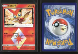 Victini ◇ 7/70 Rare Prism Star Dragon Majesty Pokemon NM - Image 1
