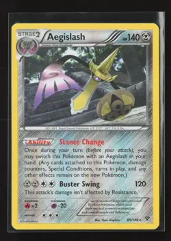 Aegislash 85/146 Reverse Holo Rare XY Pokemon NM - Image 2