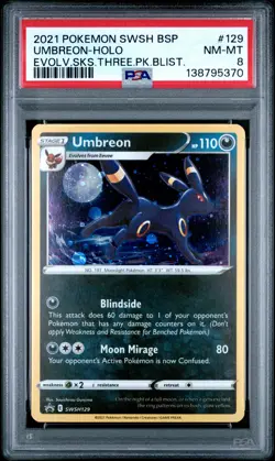 Umbreon - Pokemon Sword & Shield Promos #SWSH129 PSA 8.0 - Image 1