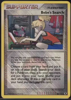 Bebe's Search 119/132 Reverse Holo Uncommon Secret Wonders Pokemon NM - Image 2