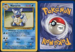 Wartortle 42/102 Uncommon Base Set 2 Unlimited Pokemon NM - Image 1