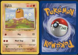 Diglett 47/102 Common Base Set 1999-2000 (4th Edition) Unlimited Pokemon NM - Image 1