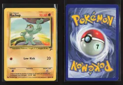 Machop 78/130 Common Base Set 2 Pokemon LP - Image 1