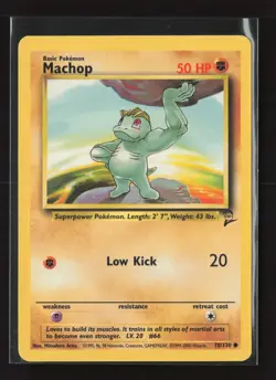 Machop 78/130 Common Base Set 2 Pokemon LP - Image 2