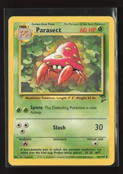 Parasect 55/130 Uncommon Base Set 2 Pokemon NM - Image 2