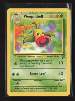 Weepinbell 64/130 Uncommon Base Set 2 Pokemon LP - Image 2
