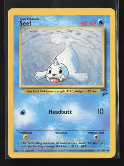 Seel 61/130 Uncommon Base Set 2 Pokemon LP - Image 2