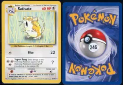 Raticate 40/102 Uncommon Base Set 1999-2000 (4th Edition) Pokemon NM - Image 1