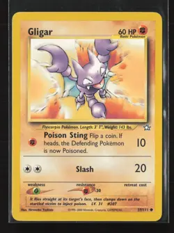 Gligar 59/111 Common Neo Genesis Pokemon LP - Image 2