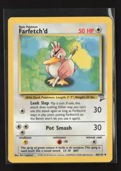 Farfetch'd 40/130 Uncommon Base Set 2 Pokemon LP - Image 2