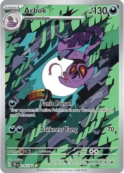 Arbok Illustration Rare Full Art Holo Temporal Forces 176/162 NM Pokemon TCG - Image 1