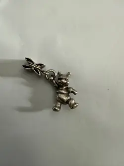 Chamilia Disney Hanging Pooh & Butterfly Winnie the Pooh 925 Sterling Charm - Image 1
