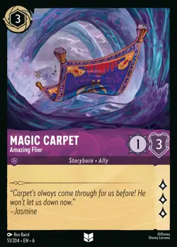 051/204 Magic Carpet Amazing Flier Azurite Sea Lorcana Single - Image 1
