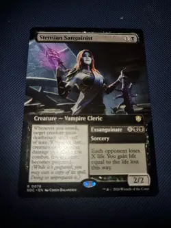 Stensian Sanguinist NM EXTENDED ART SECRETS OF STRIXHAVEN COMMANDER MTG - Image 1