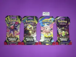 Pokemon TCG Mega Evolution Perfect Order 4 x Sleeved Booster Packs Full Art Set - Image 1