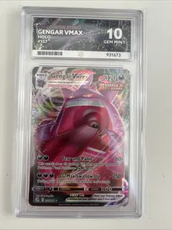 Pokemon TCG Fusion Strike Gengar VMAX Full Art Holo Ace 10 Gem Mint 157/264 - Image 4