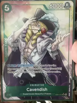 Cavendish EB01-012 SR Alternative Art One-Piece TCG English Excellent Condition - Image 1