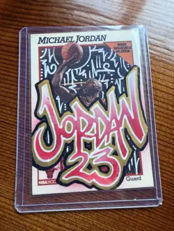 1991-92 NBA Hoops - Michael Jordan #30 Ian McKesson 1/1 Art Card - Image 1