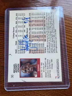 1991-92 NBA Hoops - Michael Jordan #30 Ian McKesson 1/1 Art Card - Image 2