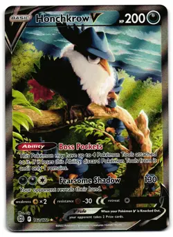 Honchkrow V 162/172 - Brilliant Stars Rare Ultra Pokemon TCG - NM Card - Image 1