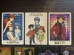 Neon Genesis Evangelion Carddass Set of 7 Holo Cards Rei Asuka Shinji Misato - Image 2