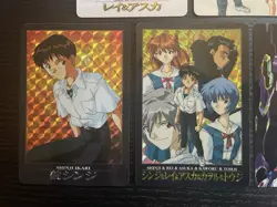 Neon Genesis Evangelion Carddass Set of 7 Holo Cards Rei Asuka Shinji Misato - Image 3