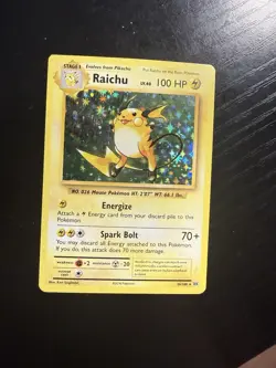 Pokemon Raichu 36/108 Evolutions Holo Rare 100 HP Trading Card - Image 1