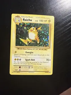Pokemon Raichu 36/108 Evolutions Holo Rare 100 HP Trading Card - Image 3