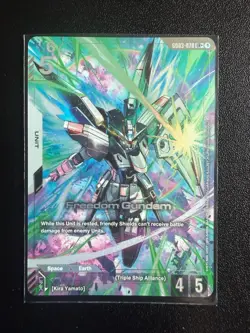 Freedom Gundam LR+ Alt Art GD03-0070 Gundam TCG Card Foil Steel Requiem English - Image 1
