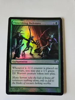 MTG Foil English Flourishing Defenses Shadowmoor MtG MP Played - Image 1