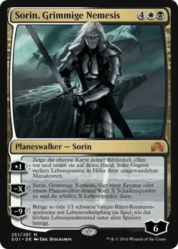 MTG Magic the Gathering Planeswalker Sorin Grimmige Nemesis SOI 0251 mythic - Image 1