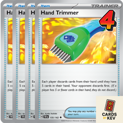 4x Hand Trimmer 150/162 Playset - Temporal Forces {SV05} Pokemon TCG NM/M - Image 1