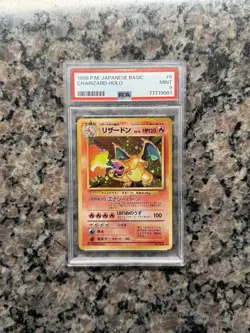 1996 POKEMON BASE SET JAPANESE #6 CHARIZARD-HOLO PSA 9 - Image 2