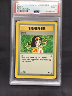 Pokemon: Gym Heroes 1st Edition Rare: Erika 100/132 PSA 9 - Image 2