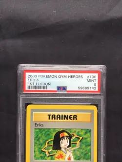 Pokemon: Gym Heroes 1st Edition Rare: Erika 100/132 PSA 9 - Image 3