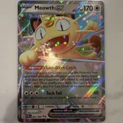 Pokemon Meowth EX Full Art Holo Basic 170 HP 062/088 POR Set - Image 1