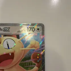 Pokemon Meowth EX Full Art Holo Basic 170 HP 062/088 POR Set - Image 4