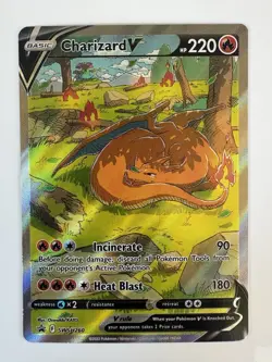 Pokemon Charizard V SWSH260 Sword & Shield Promo Full Art Holo NM English - Image 1